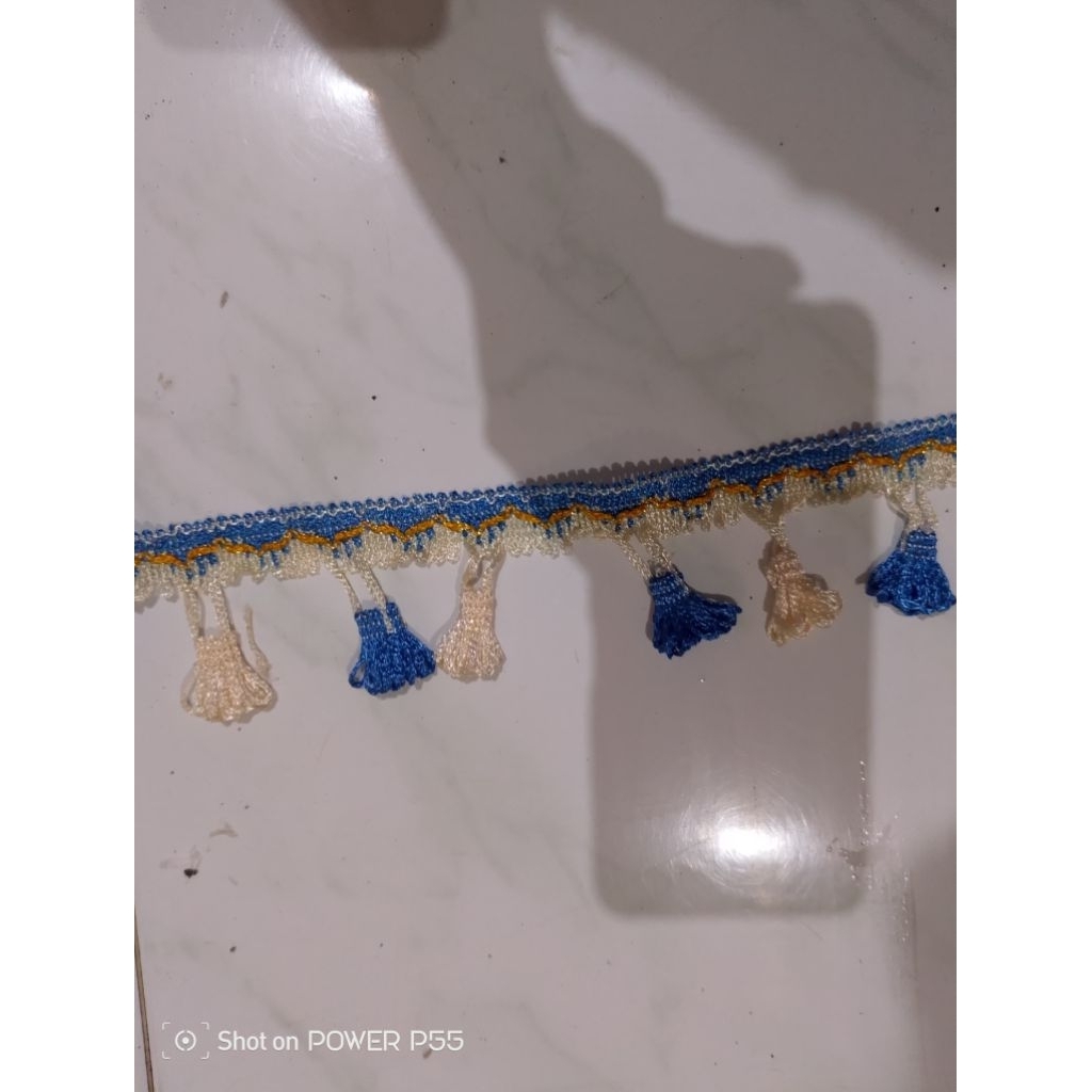 (ROLL)Renda gorden goldy/renda rumbai aksesoris sadjadah/seprei/sarung bantal kursi/sofa