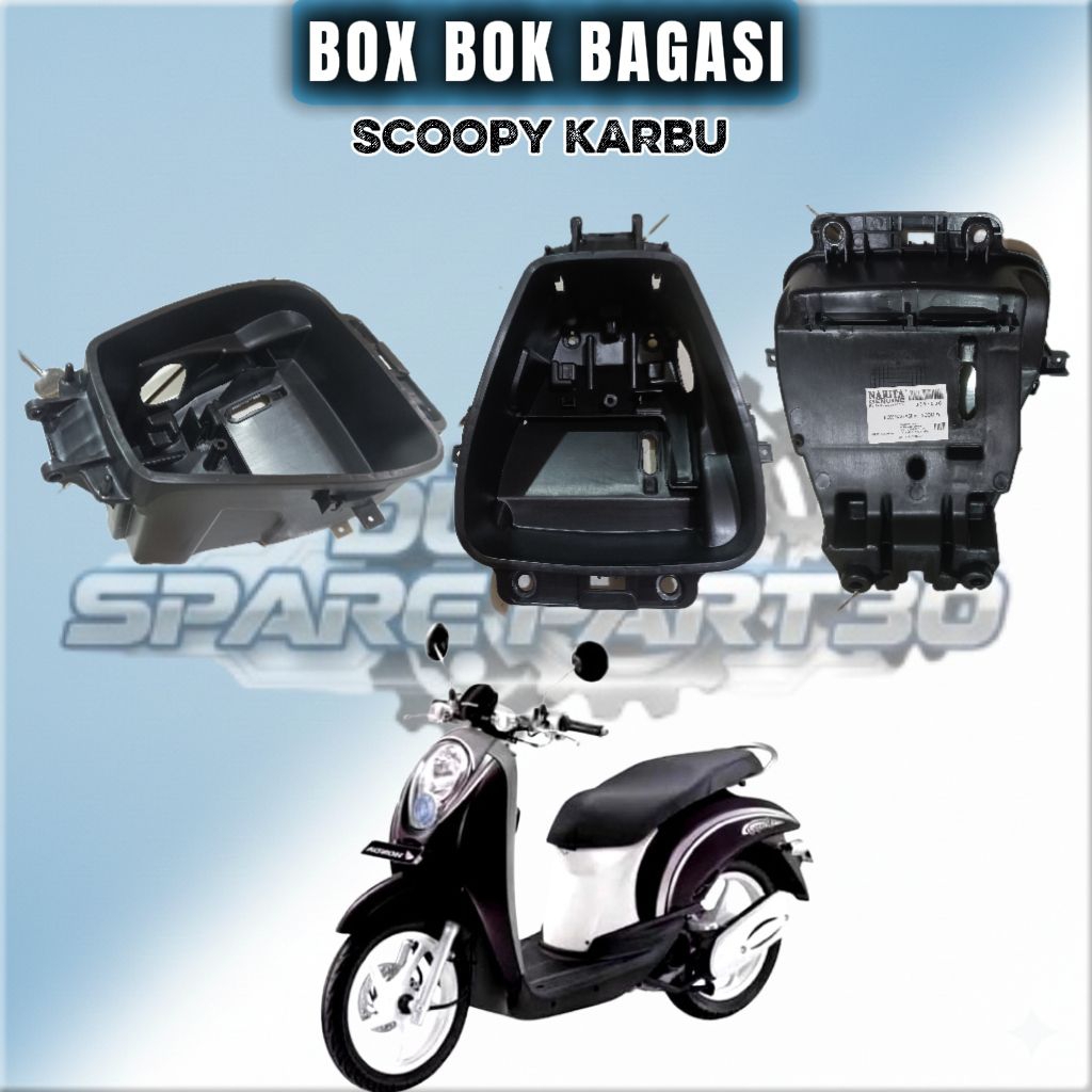 Box Bagasi Honda Scoopy karbu