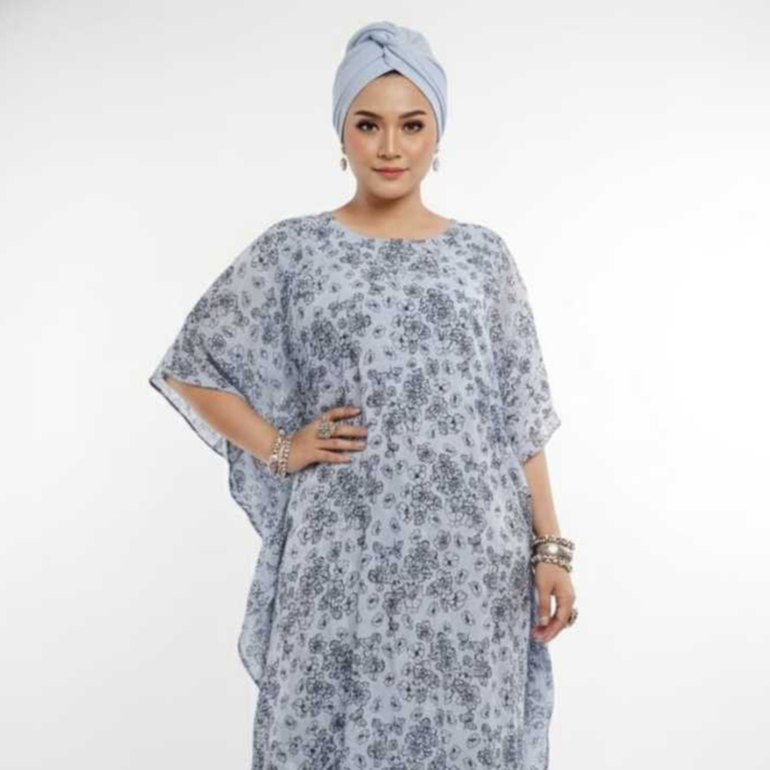 Eprise Kaftan N - FP695B Blue | Gaun Maxi Wanita Muslim | Dress Kaftan | Dress Lebaran