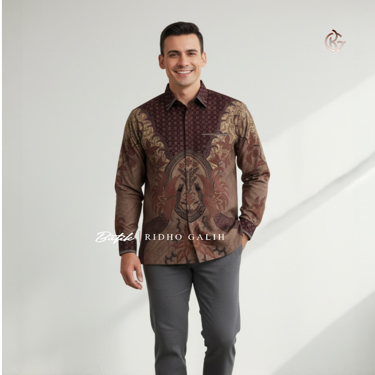 Batik Ridho Galih | Kemeja Batik Lengan Panjang Bordir smock Jahitan Tailor