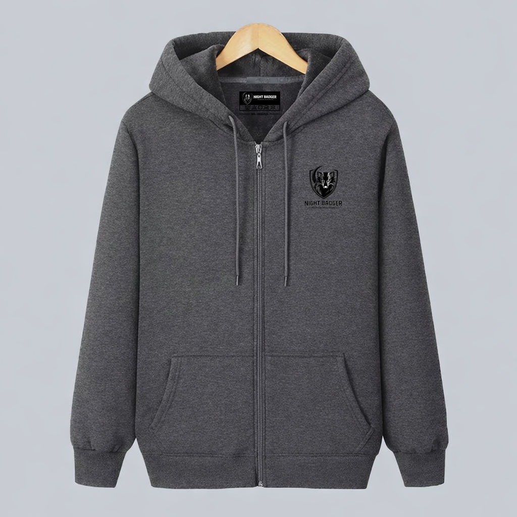 NIGHT BADGER Jaket Pria Wanita Logo Night Badger Size M-XXL Unisex