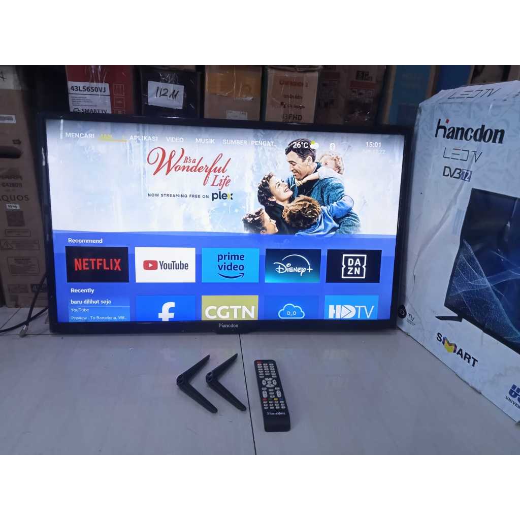 TV LED Hancdon 40 inci FHD SMART TV YouTube Digital TV Kondisi bekas pemakaian