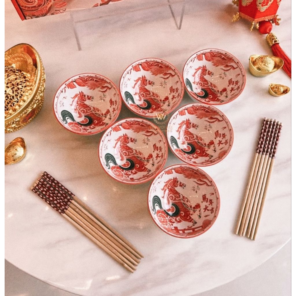 Mangkok imlek mangkok kuda hampers imlek