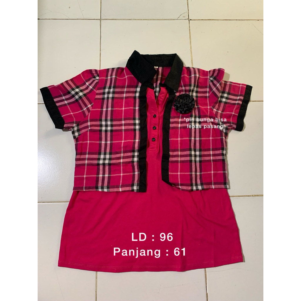 Kaos Flannel Pink Fanta