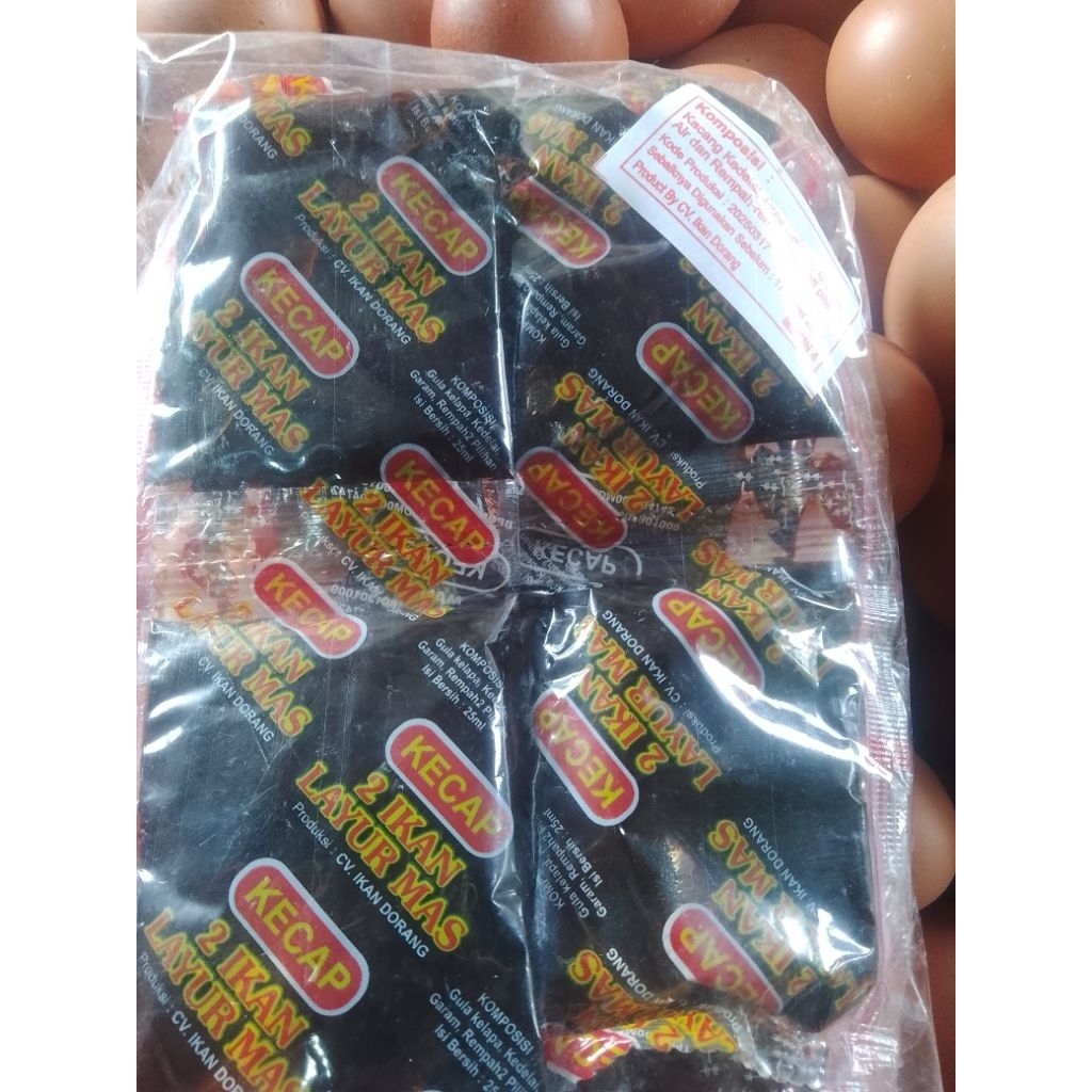 Kecap Manis Ikan Dorang Cap Ikan Layur Sachet (1 Pack /12 Sachet)