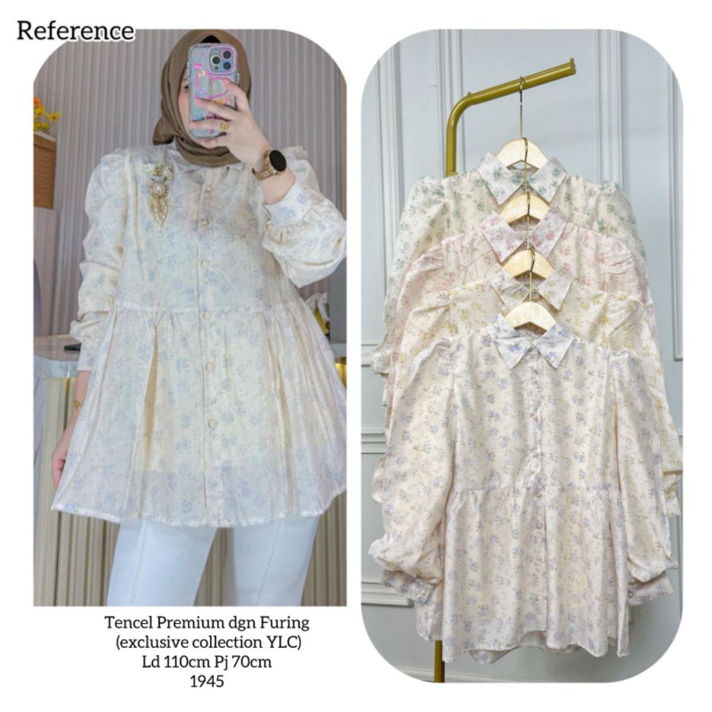 BLOUSE  YLC PREMIUM ORI / ATASAN WANITA KOREAN STYLE / KEMEJA YLC