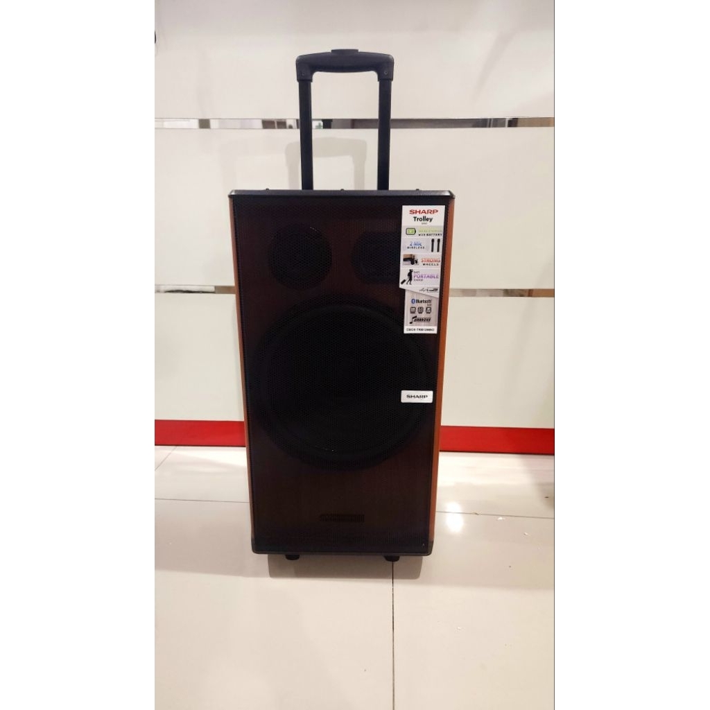SPEAKER TROLLEY PORTABLE BLUETOOTH SHARP 12 INCH CBOX-TRB12MBO