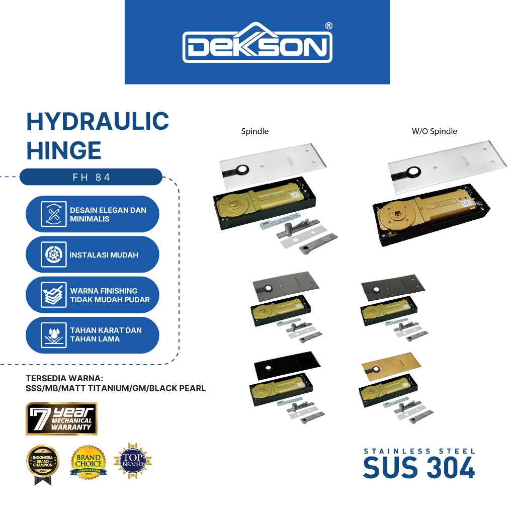 DEKKSON Floor Hinge Engsel Pintu Tanam FH 84 BD