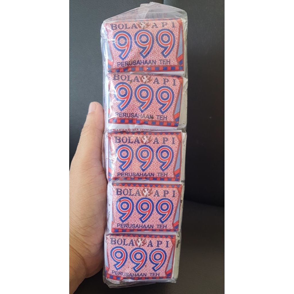 Teh 999 bola api putih 23 gram 1 slop isi 10 pcs