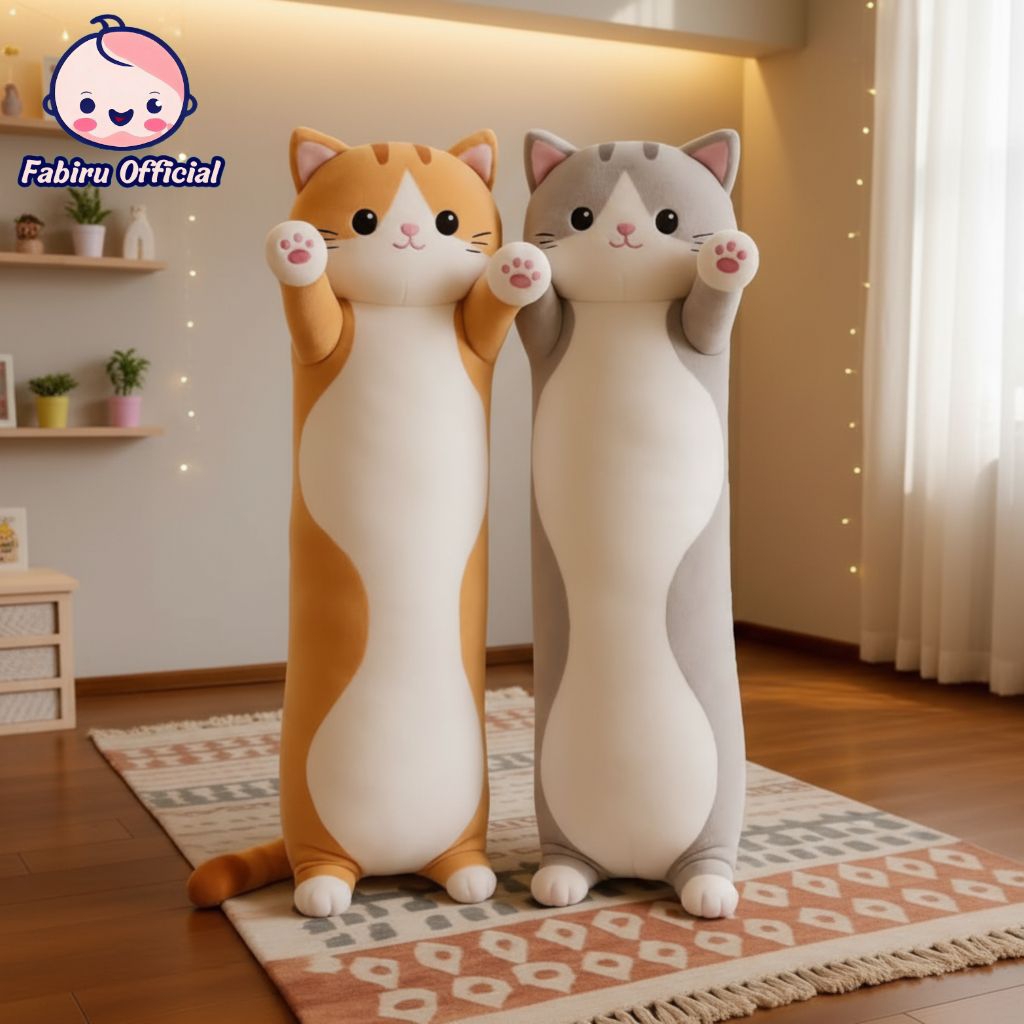 Boneka Kucing 80cm Guling Kucing Guling Boneka Kucing Terbaru