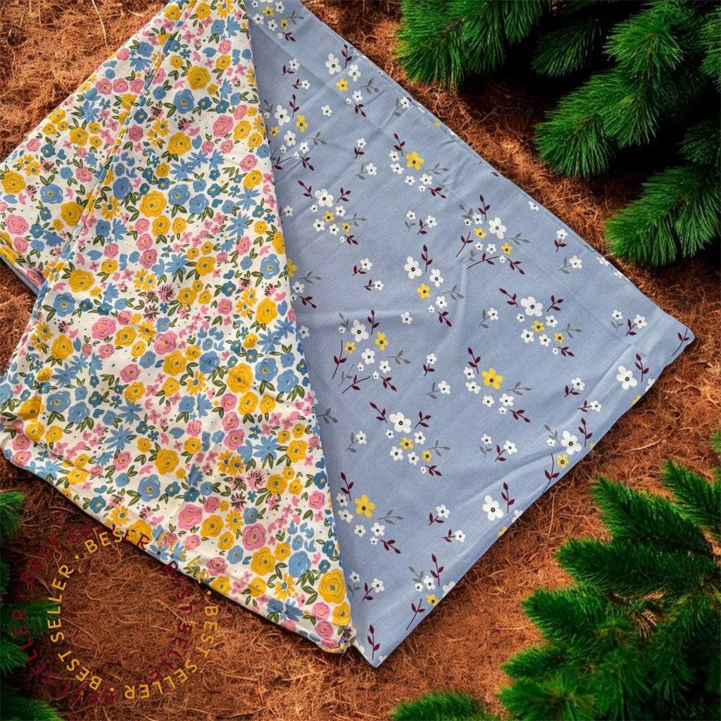 (Harga/0,5Meter) Kain Katun Rayon Viscose Premium || Rayon Motif Bunga Kecil Import Cocok Buat Gamis