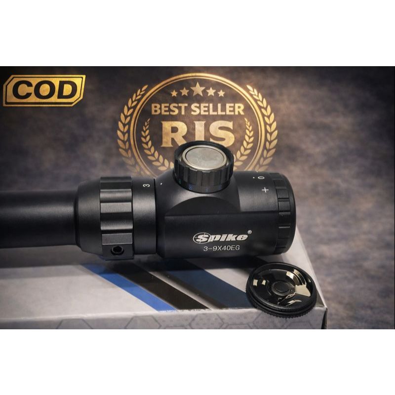 Teleskop Spike 3-9x40EG – Clear Optic, Adjustable Turret, Fullset