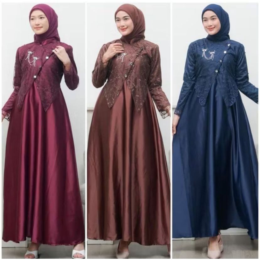 DRESS SAHARA DRESS LEBARAN TERBARU GAMIS LEBARAN GAMIS KONDANGAN GAMIS Hijab Segi empat Kebaya moder