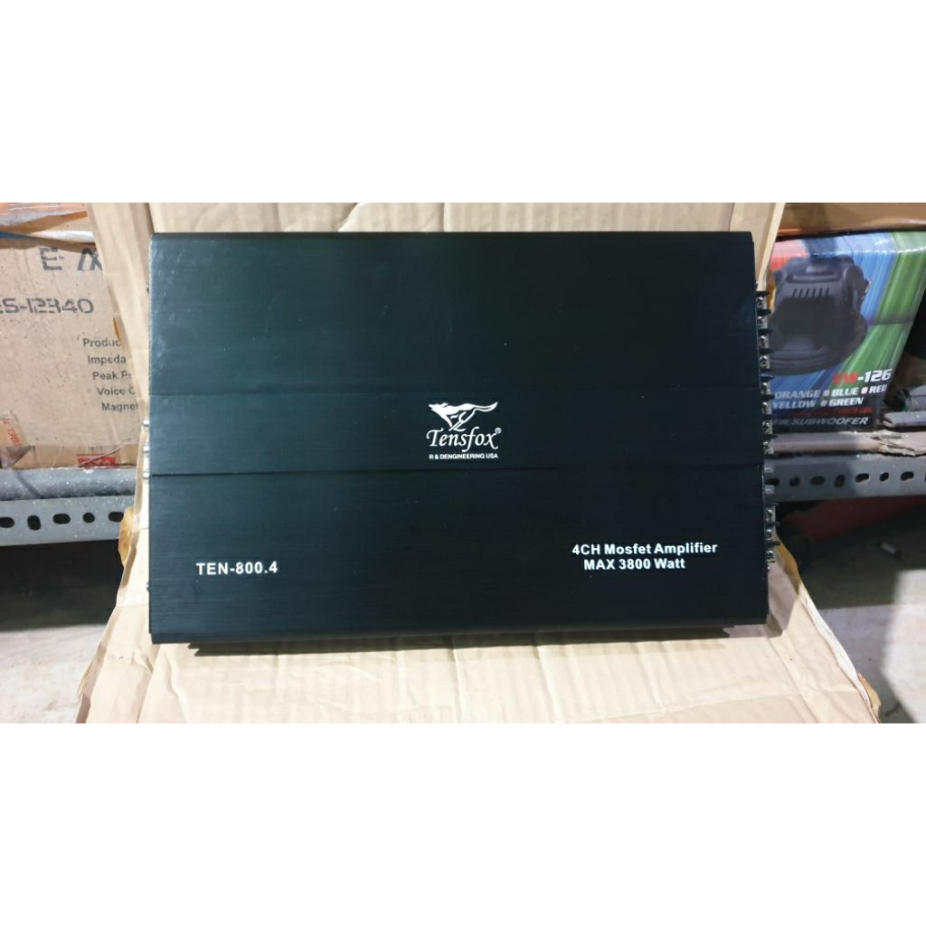 power amplifier mobil 4channel tensfox tn-800.4 second bekas normal siap pakai