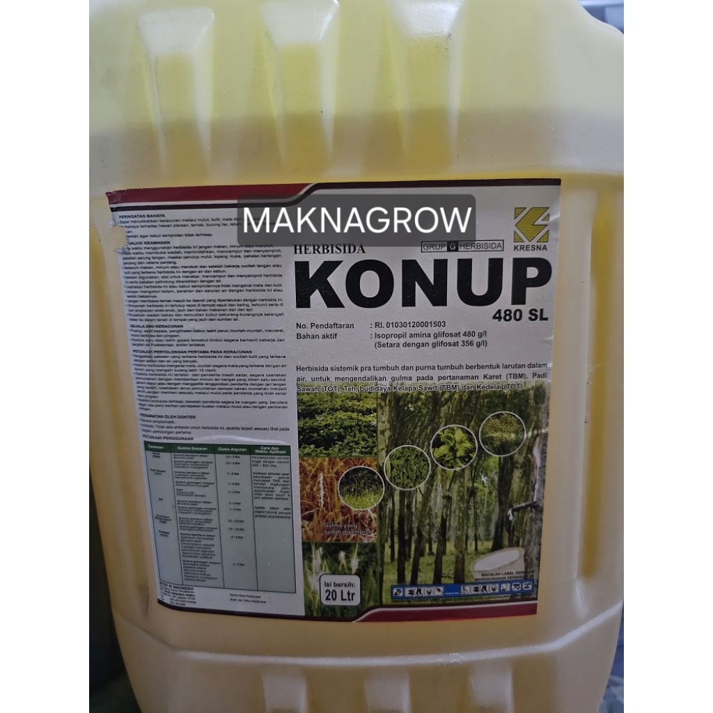 Racun rumput HERBISIDA KONUP 480 SL 20 liter