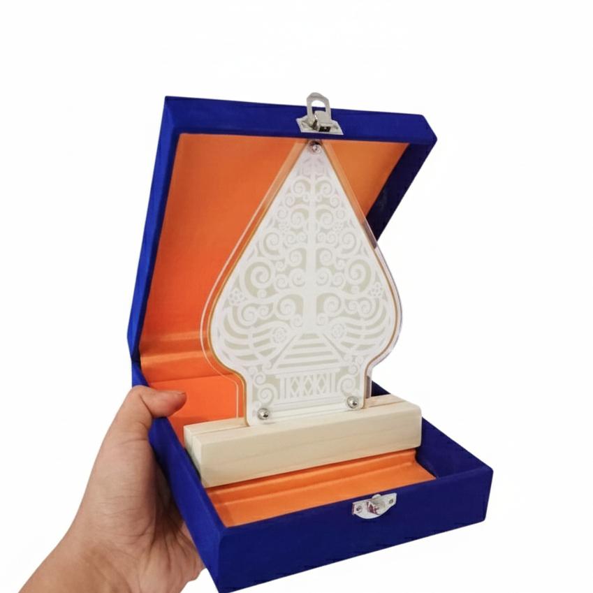 PLAKAT VANDEL AKRILIK CUSTOM + TATAKAN KAYU + BOX BLUDRU - 15 X 10 CM