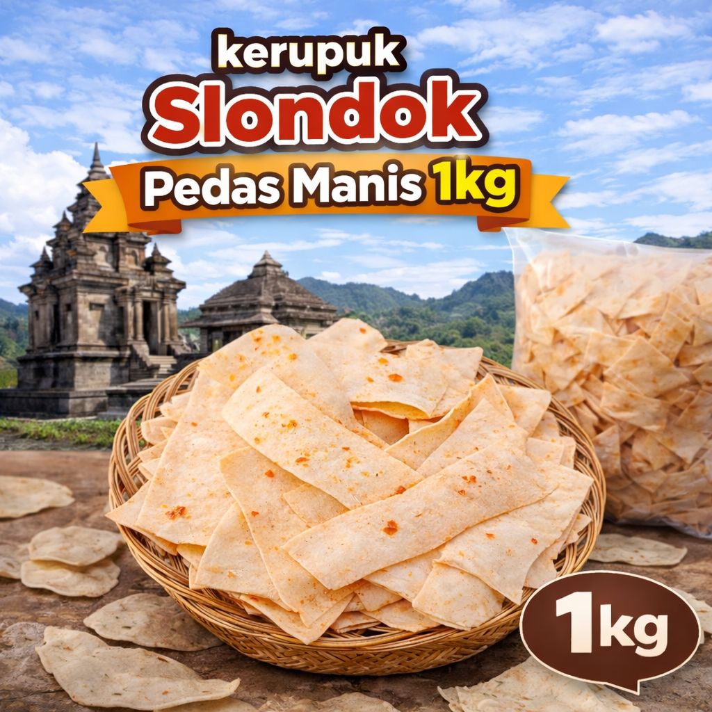 kerupuk slondok mentah 1kg