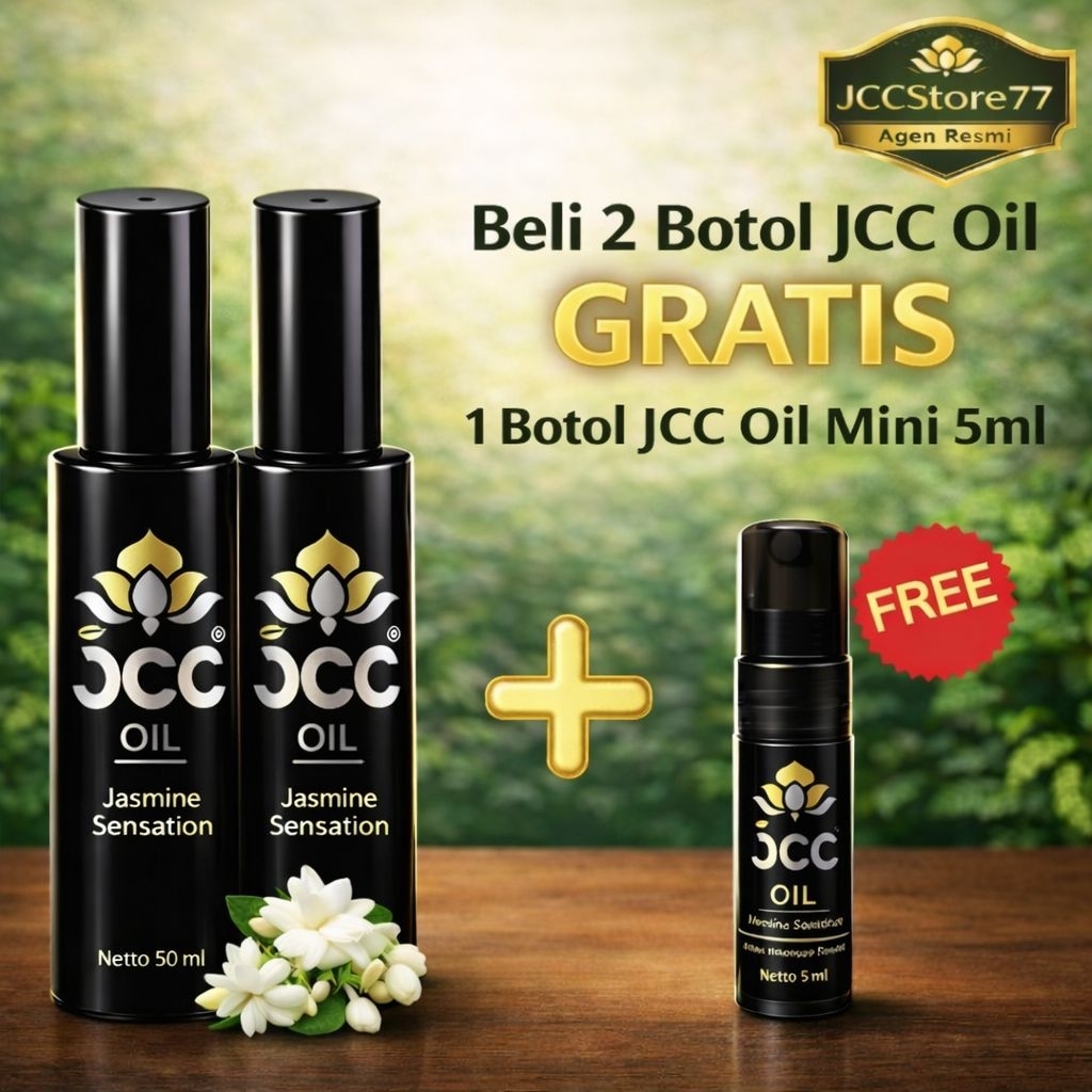 PAKET HEMAT 2 Botol JCC Oil GRATIS 1 Botol JCC Oil Mini 5ml - 100% Original Minyak Terapi Herbal Min