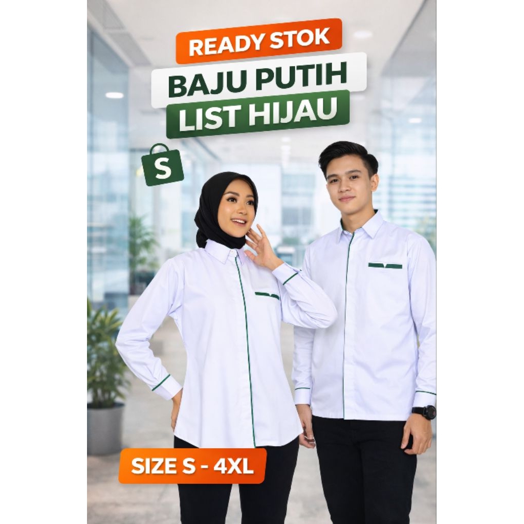 Seragam kerja lengan panjang/Kemeja kerja formal/Baju putih wanita/Seragam kerja wanita/Atasan wanit