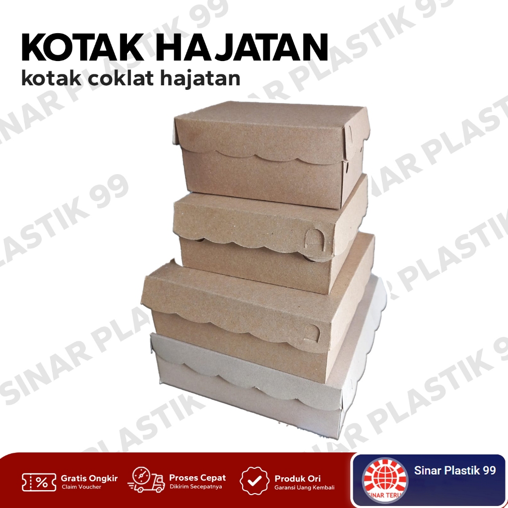 [100 pcs] Kotak Makan Coklat Hajatan