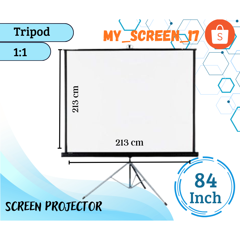 Screen Projector Tripod 84 inch/ layar proyektor tripod 84 inch