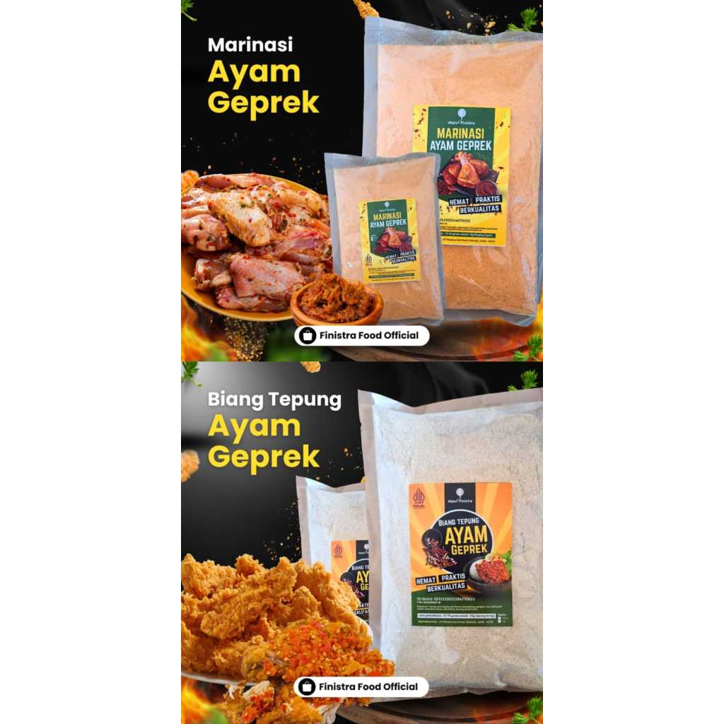 Tepung Premix Biang Ayam Geprek/Marinasi Bumbu Ayam Geprek 1 kg