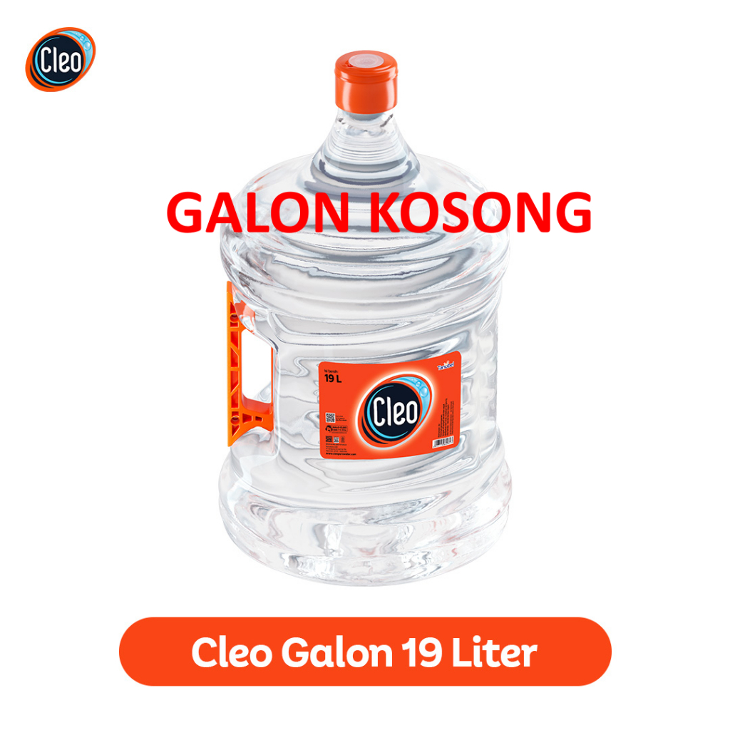Galon KOSONG 19L 19 L 12.8L 12.8 L Liter MERK CLEO, AQUA, PRISTINE, PRIMA, AMIDIS, untuk isi ulang r