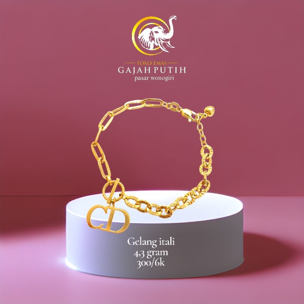 Gelang emas itali 4,3 gram