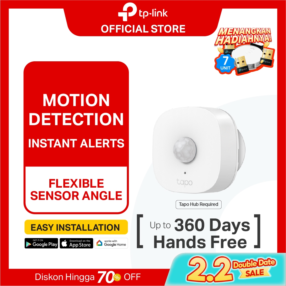 TP-LINK Tapo T100 Smart Motion Sensor Smart Plug Easy setup Voice control