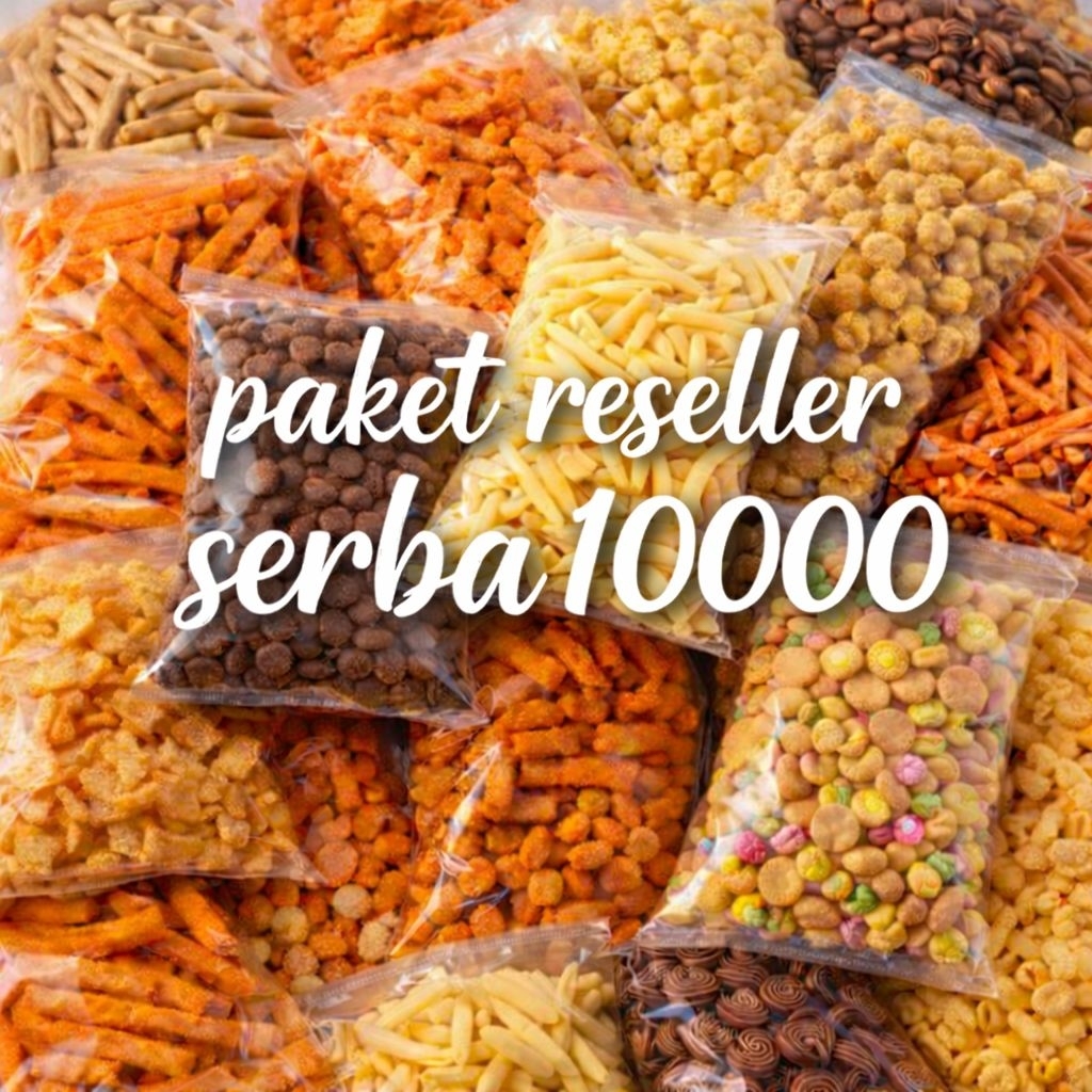 Paket reseller pilih 12 varian suka-suka harga murah Aneka Snack Pedas Asin Manis Gurih - Jajan Cami