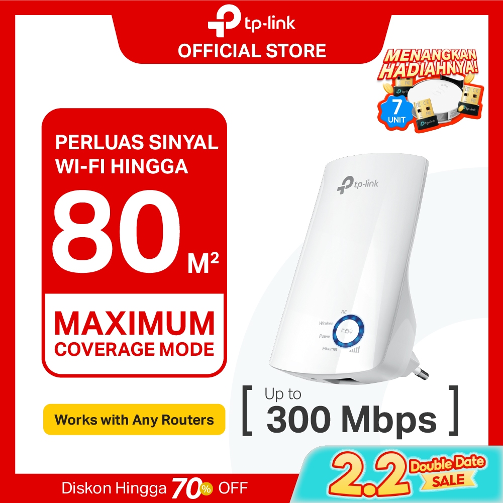 TP-Link TL-WA850RE | 300Mbps Wi-Fi Range Extender | Penguat Sinyal | Internet LAN | Access Point
