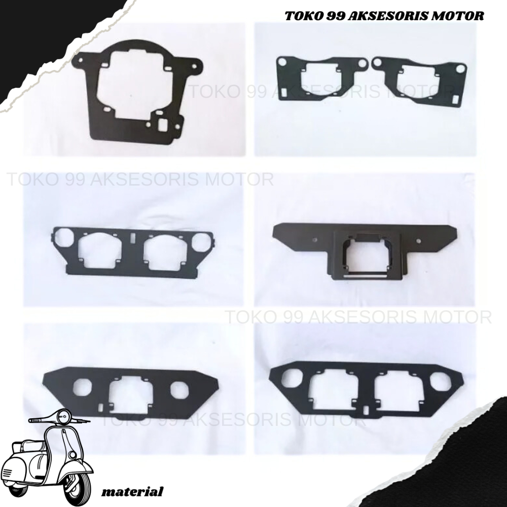 BRACKET DUDUKAN LAMPU BILED PROJIE AES MKL VINYX CR7 2,5 INCH AEROX NINJA 250 FREEGO VARIO TECHNO BO