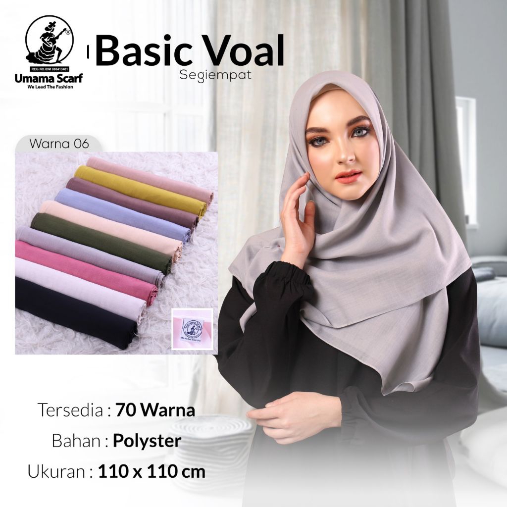 ZARA HIJAB MUSLIMAH SEGIEMPAT POLOS TERLARIS COD TERMURAH