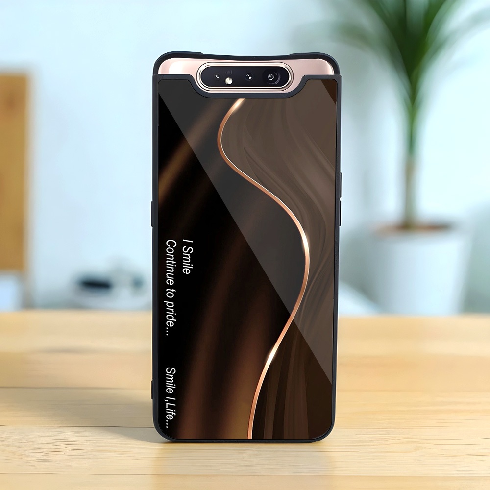 Case Glass Kilau For samsung A80 - case hp - case kilau samsung a80 - Casing Handphone samsung A80 [