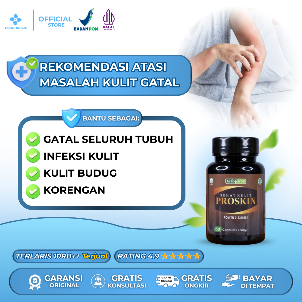 Obat Kulit Gatal, Gatal seluruh badan, Infeksi Kulit bernanah, Budug Santri, Korengan bernanah - Pro