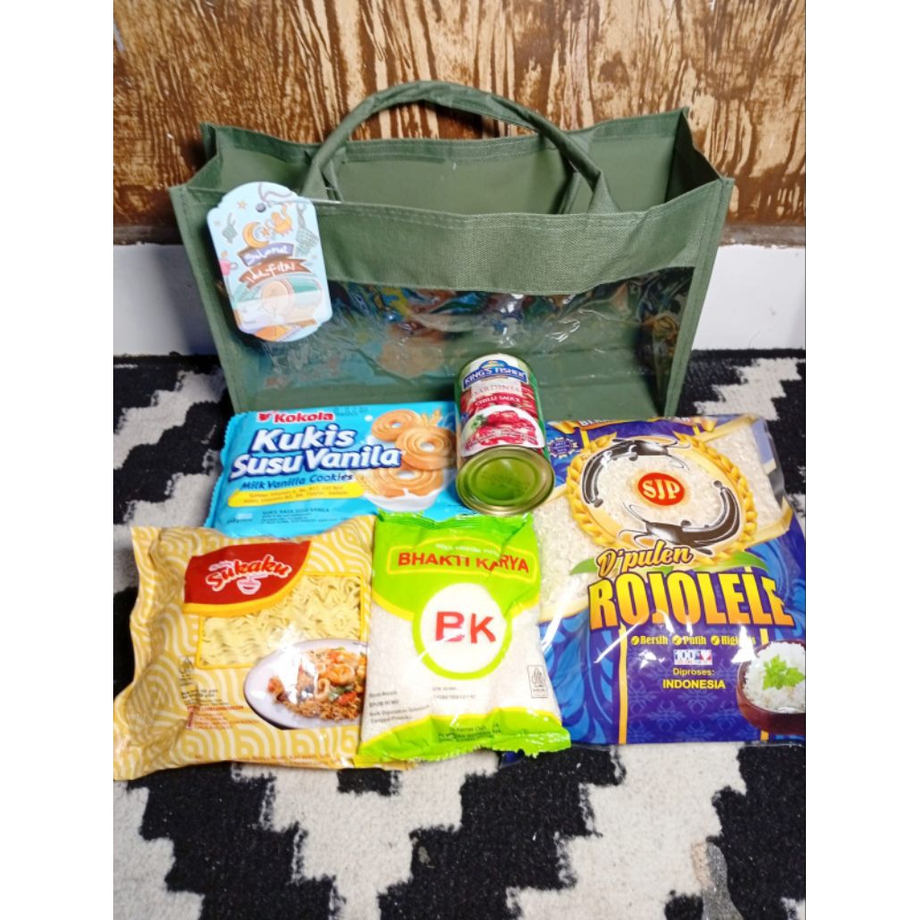 PARCEL SEMBAKO HEMAT TAS TOTEBAG / PAKET SEMBAKO / PAKET HARI RAYA / SOUVENIR LEBARAN / HAMPERS