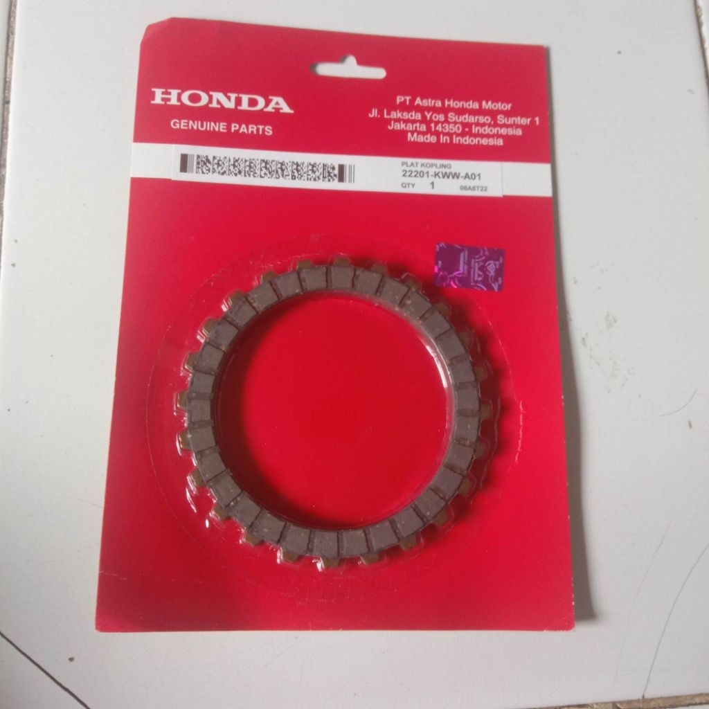 22201-KWW-A01 Kampas Kopling Honda Revo 110 Ori AHM