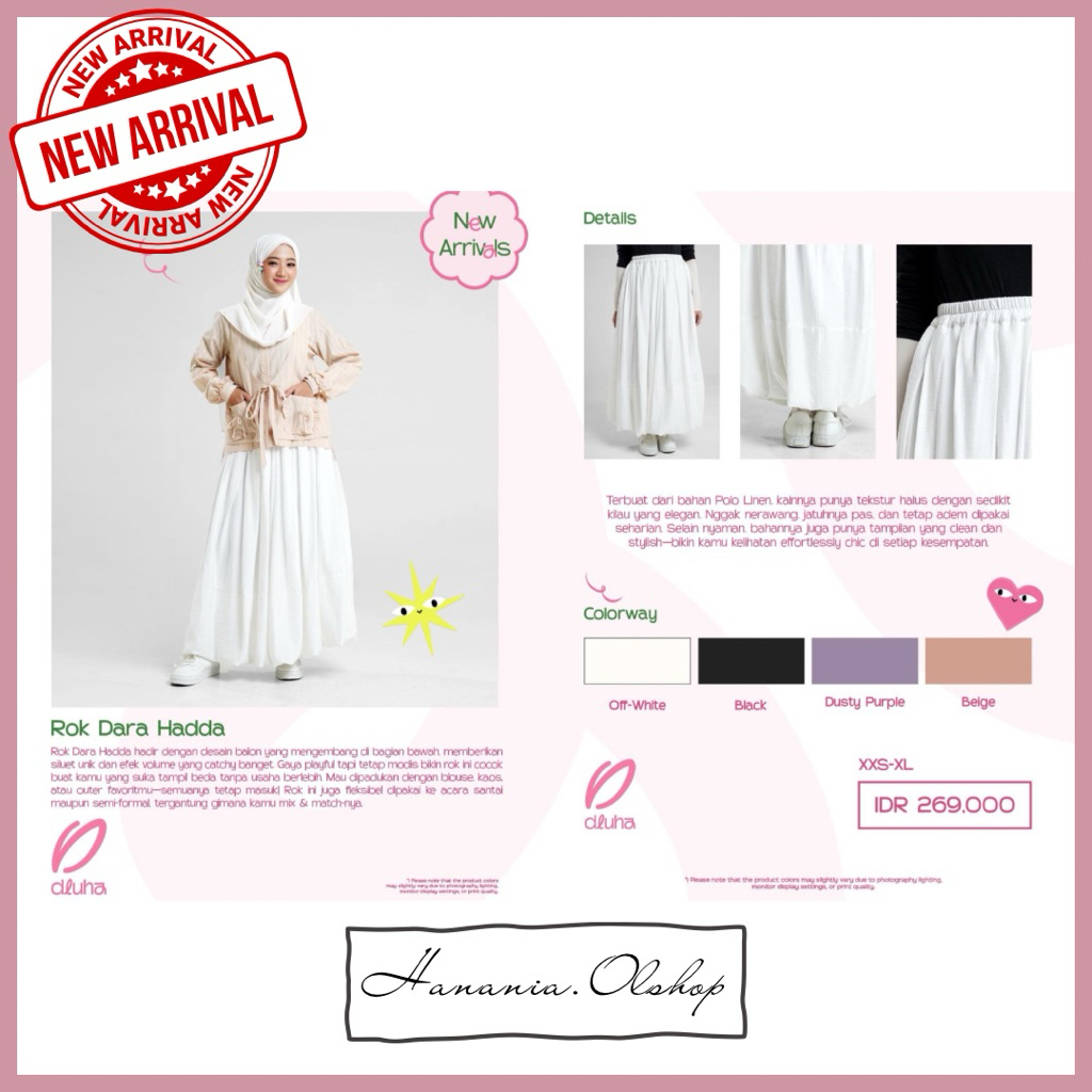 DISKON RABBANI - NEW ARRIVAL Rok Dara Hadda Rabani | Rok Rabbani | Rok remaja | skirt