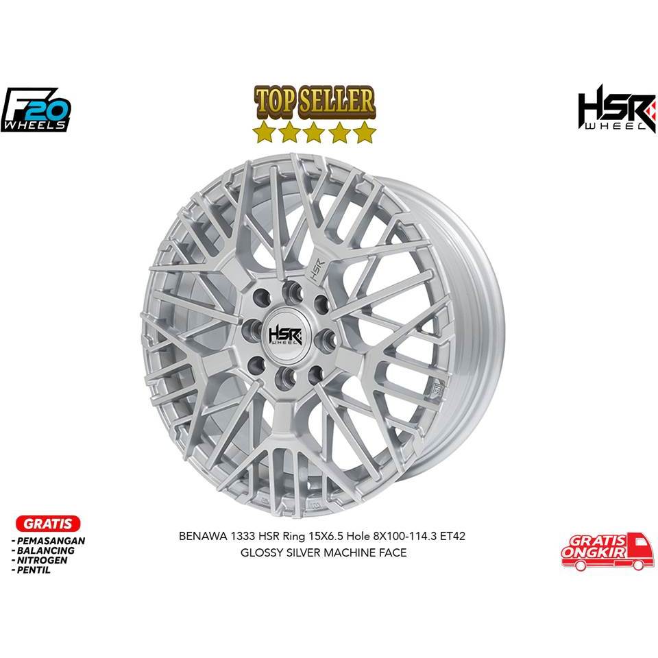 VELG HSR WHEEL BENAWA RING 15 COCOK UNTUK LIVINA AVANZA BRIO AGYA AYLA