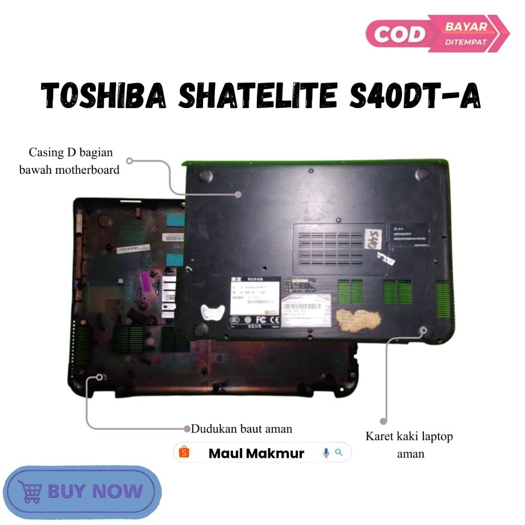 Casing Bawah Laptop | Lenovo ideapad 300-14ibr | Casing D Bagian Bawah Motherboard Laptop