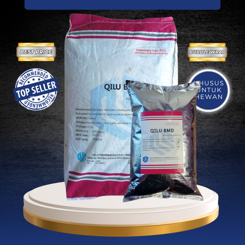 AGP QILU BMD 1 KG -   Untuk Pemacu Pertumbuhan Dan Pencernaan Ayam Broiler Dan Hewan Ternak Lainnya.