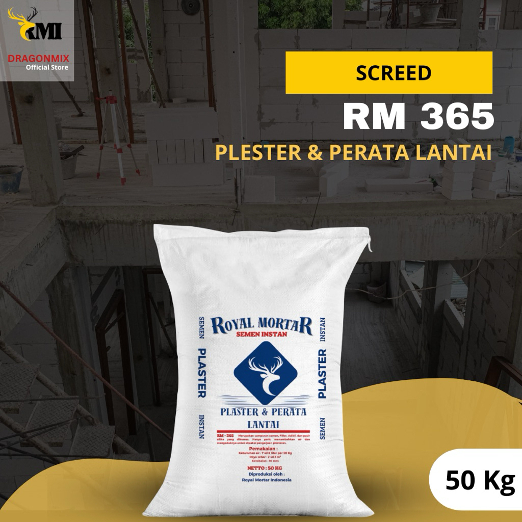 Semen Instan | Plester & Perata Lantai | RM 365 Royal Mortar