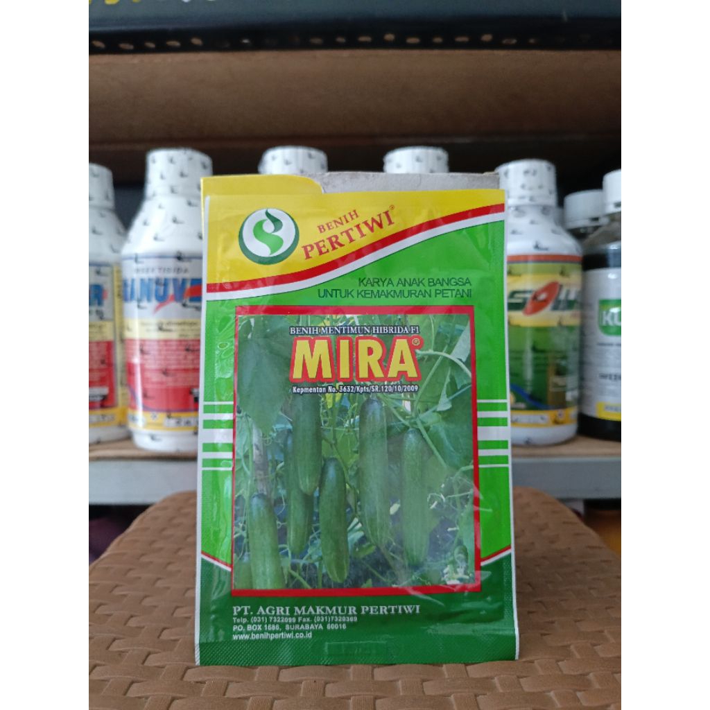 Bibit Timun Hibrida Mira F1 Kemasan 25gr Cap Pertiwi