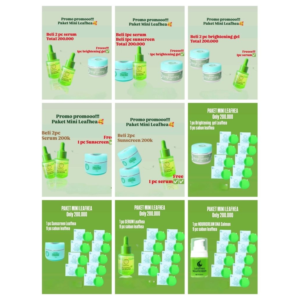 PAKET HEMAT  SKINCARE LEAFHEA  HALAL ,BPOM