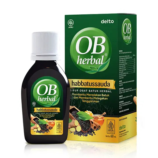 OB Herbal Habbatusauda Sirup 60ml - Meredakan Batuk / Ob Herbal Batuk