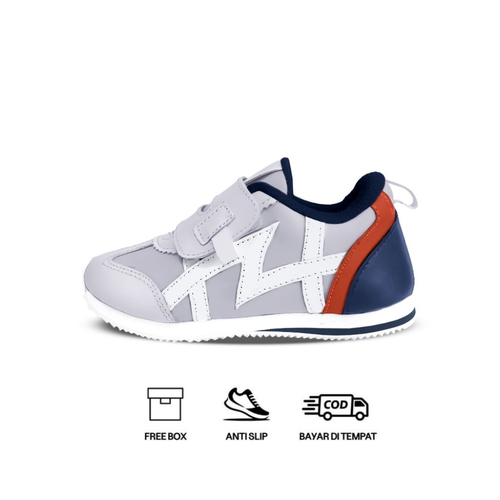 Zaneira Sepatu Sneakers Anak Laki Laki Perempuan Sekolah Tk Sd Original 1-9 Tahun