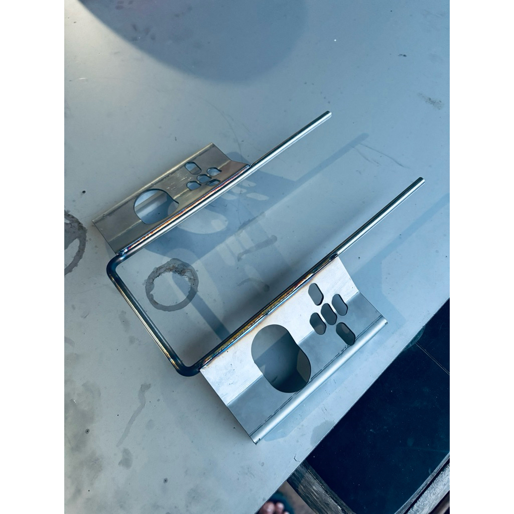 Bracket dudukan lampu depan Rx king bahan stainless steel