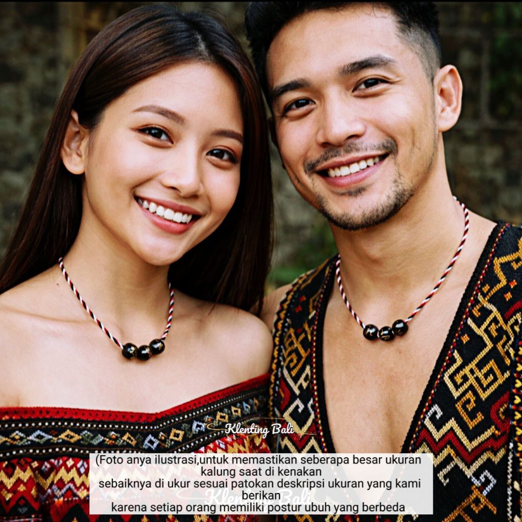 KLENTING BALI Kalung Tridatu Triwarna Nusantara ukiran simbol Tradisional