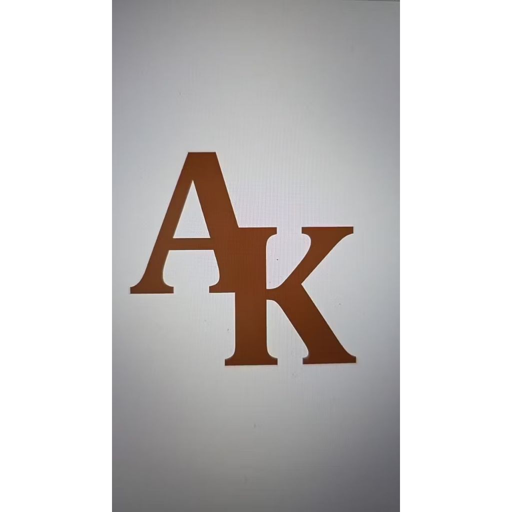 Custom inisial huruf kayu