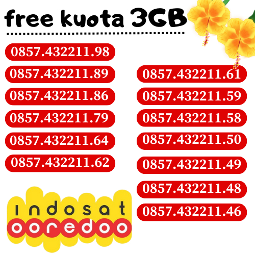 NOMOR CANTIK INDOSAT SERI 432211